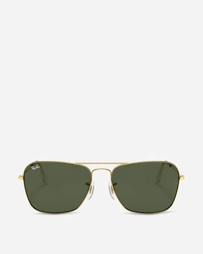 Ray Ban Caravan Sunglasses Polished Arista Gold / G-15 Green In Multicolor
