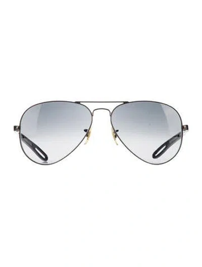 Pre-owned Ray Ban Carbon Fibre Aviator Sunglasses In Multi