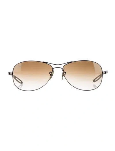 Pre-owned Ray Ban Carbonfiber Aviator Sunglasses In Black