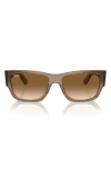 Ray Ban Carlos 56mm Gradient Rectangular Sunglasses In Brown/brown Gradient