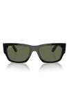 RAY BAN CARLOS 56MM POLARIZED RECTANGLE SUNGLASSES