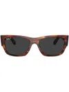Ray Ban Ray-ban Womens Brown Rb0947s Carlos Rectangle-frame Acetate Sunglasses In Brown