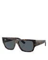 Ray Ban Ray-ban Carlos Rectangular Sunglasses, 56mm In Havana/gray Solid