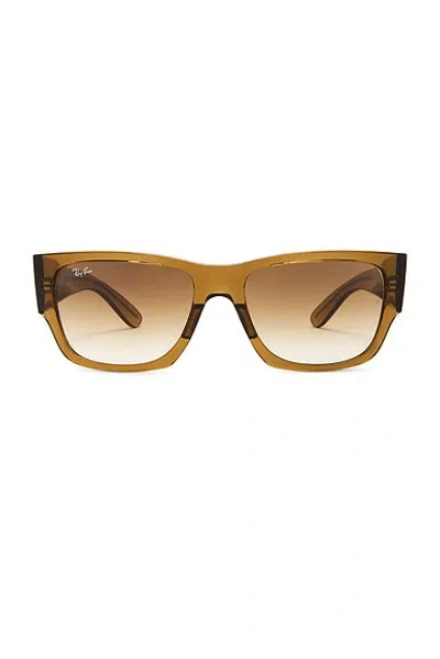 Ray Ban Carlos Square Sunglasses In Brown