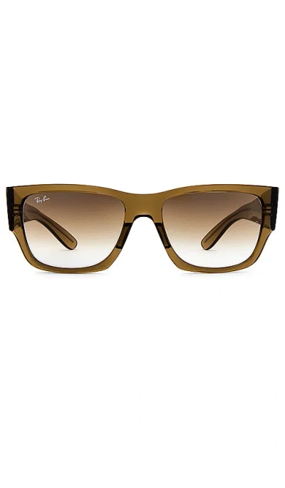 Ray Ban Carlos Sunglasses In Transparent Brown