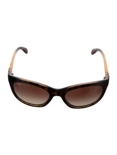 Pre-owned Ray Ban Cat-eye Gradient Sunglasses In Brown