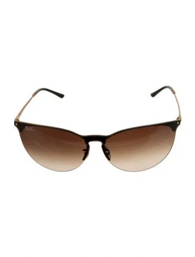 Pre-owned Ray Ban Cat-eye Gradient Sunglasses In Brown