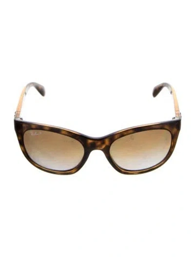 Pre-owned Ray Ban Cat-eye Gradient Sunglasses In Brown