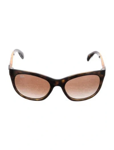 Pre-owned Ray Ban Cat-eye Gradient Sunglasses In Brown