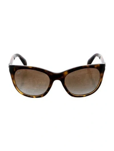 Pre-owned Ray Ban Cat-eye Gradient Sunglasses In Brown