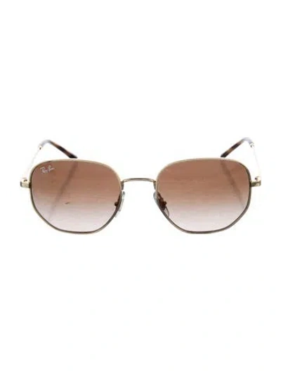 Pre-owned Ray Ban Cat-eye Gradient Sunglasses In Gold