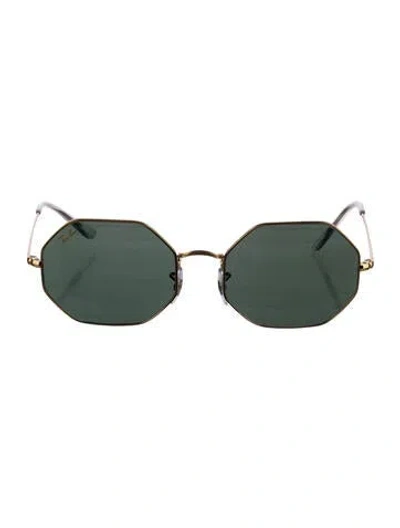 Pre-owned Ray Ban Cat-eye Mirrored Sunglasses In Gold