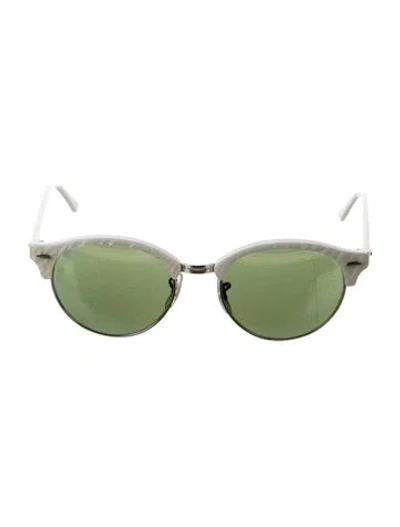 Pre-owned Ray Ban Cat-eye Tinted Sunglasses In White
