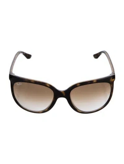 Pre-owned Ray Ban Cats 1000 Cat-eye Sunglasses In Brown