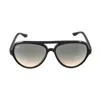 Ray Ban Cats 5000 Classic Light Grey Gradient Aviator Unisex Sunglasses Rb4125 601/32 59 In Black