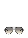 Ray Ban Cats 5000 Classic Sunglasses Black Frame Grey Lenses 59-13 In 601/32
