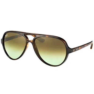 Ray Ban Cats 5000 Rb 4125 710/a6 Unisex Aviator Sunglasses In Brown