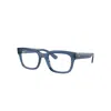 Ray Ban Chad Optics Bio-based Eyeglasses Transparent Dark Blue Frame Clear Lenses Polarized 54-22 In Transparent Dark Blue