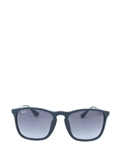 Ray Ban Chris Square-frame Sunglasses In Blue
