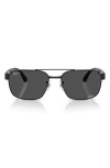 Ray Ban Ray-ban Chromance 58mm Polarized Square Sunglasses In Black