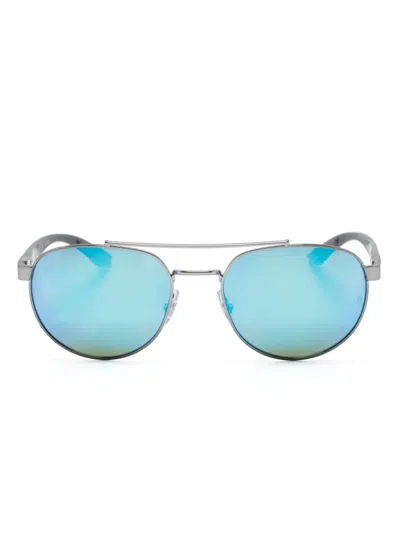 Ray Ban Chromance Aviator-frame Sunglasses In Silver