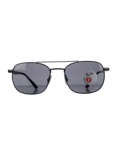 Pre-owned Ray Ban Chromance Aviator Sunglasses In Black