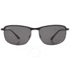Ray Ban Chromance Polarized Dark Gray Rectangular Unisex Sunglasses Rb3671ch 186/k8 60 In Black / Dark / Gray