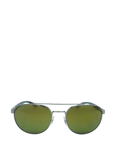 Ray Ban Chromance Polarized Pilot Sunglasses In Gray