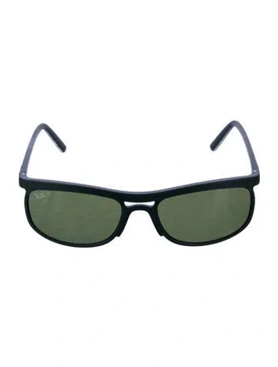 Pre-owned Ray Ban Chromance Square Sunglasses In Green