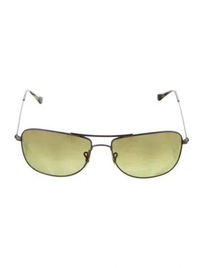 Pre-owned Ray Ban Chromance Square Sunglasses In Silver
