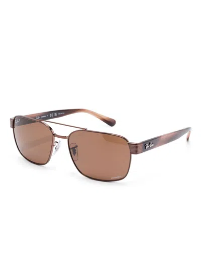 Ray Ban Chromance Sunglasses In Brown