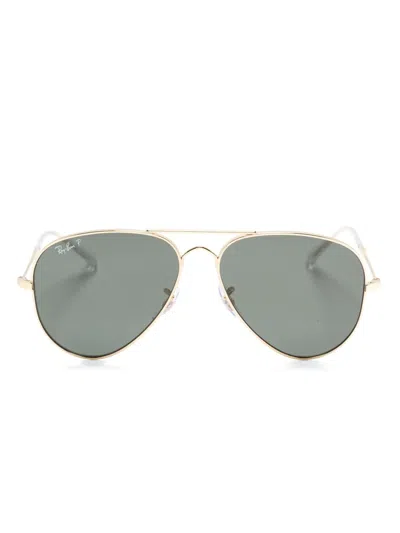 Ray Ban Classic Aviator-frame Sunglasses In Gold
