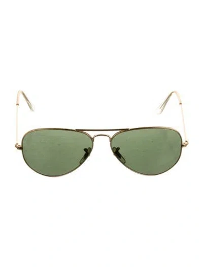 Pre-owned Ray Ban Classic Aviator Sunglasses In Gold