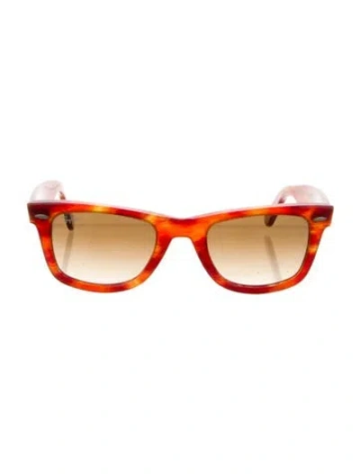 Pre-owned Ray Ban Classic Wayfarer Wayfarer Sunglasses In Red