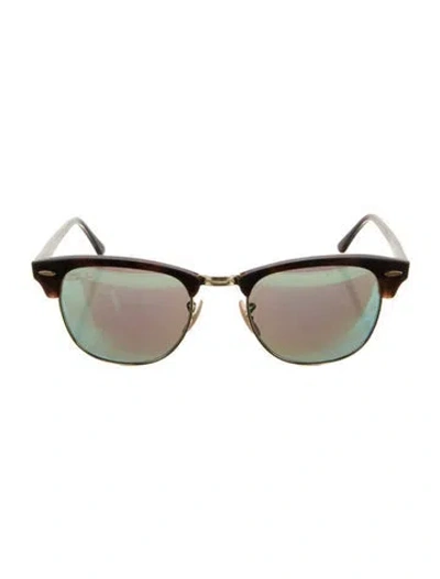 Pre-owned Ray Ban Club Master Wayfarer Sunglasses In Brown