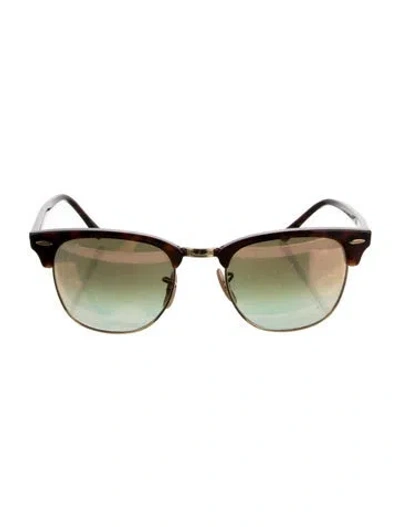 Pre-owned Ray Ban Club Master Wayfarer Sunglasses In Brown