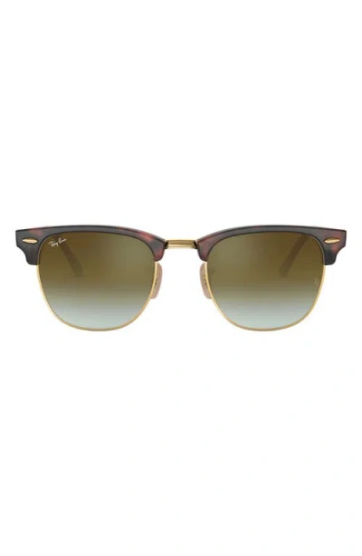 Ray Ban Ray-ban Clubmaster 51mm Gradient Round Sunglasses In Green