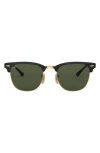 Ray Ban Rb3716 Clubmaster Sunglasses In Black Gold