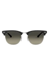 Ray Ban Clubmaster 51mm Sunglasses In Silver/ Black/ Grey Gradient