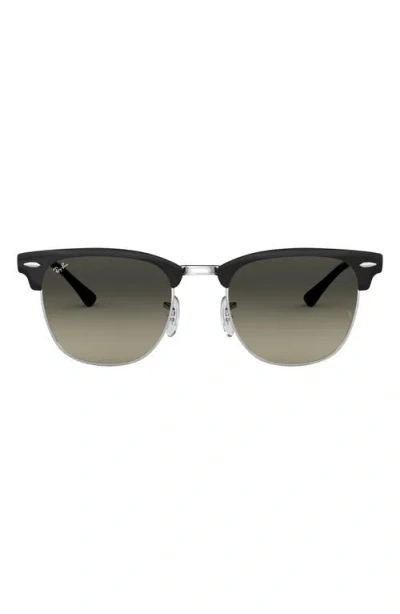 Ray Ban Ray-ban Clubmaster 51mm Sunglasses In Silver/black/grey Gradient