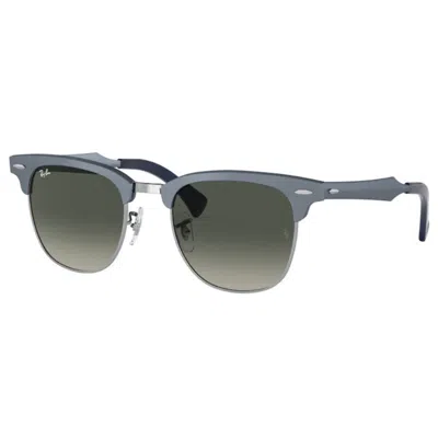 Ray Ban Clubmaster Aluminum Grey Gradient Square Unisex Sunglasses Rb3507 924871 51 In Gray