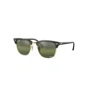 Ray Ban Sunglasses Unisex Clubmaster Chromance - Green Frame Silver Lenses Polarized 55-21 In Green