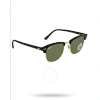 Ray Ban Open Box -  Clubmaster Classic Polarized Green Classic G-15 Square Unisex Sunglasses Rb3016 9 In Green