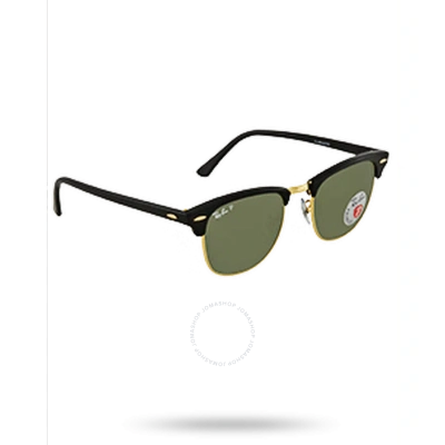 Ray Ban Open Box -  Clubmaster Classic Polarized Green Classic G-15 Square Unisex Sunglasses Rb3016 9