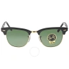 Ray Ban Clubmaster Classic Green Unisex Sunglasses Rb3016 W0365 51 In Black / Green