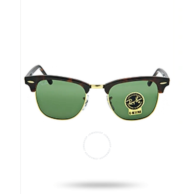 Ray Ban Clubmaster Classic Green Unisex Sunglasses Rb3016 W0366 49 In Green / Tortoise
