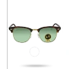 Ray Ban Clubmaster Classic Green Unisex Sunglasses Rb3016 W0366 51 In Tortoise / Green