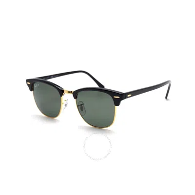 Ray Ban Clubmaster Classic Polarized Green Square Unisex Sunglasses Rb3016 901/58 55