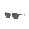 Ray Ban Clubmaster Classic Sunglasses Grey Frame Grey Lenses 51-21 In Grey