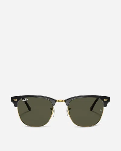 Ray Ban Clubmaster Classic Sunglasses Polished Black / Gold / G-15 Green In Multicolor